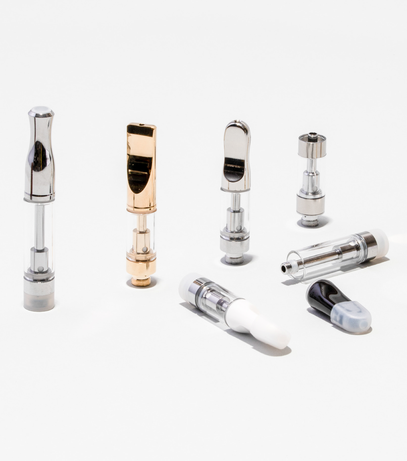Various empty vaporizer cartridges from KushCo